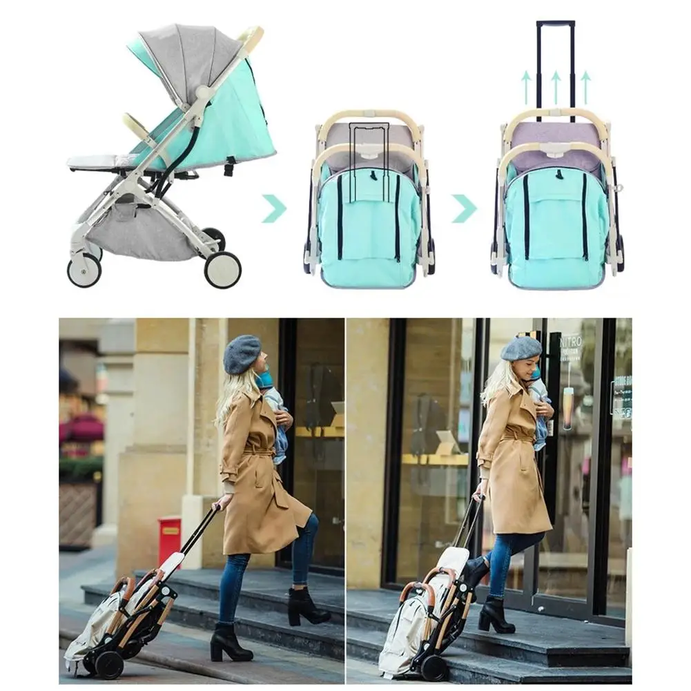 Детская портативная коляска Kidlove Tianrui, складная Мини-карманная тележка с зонтиком