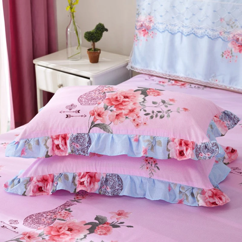 Princess Lace Bed Skirt Bedroom Bed Cover Two Layers Bed Skirt Non-slip Mattress Cover Skirt Floral Bedsheet Bedspread Bed Decor