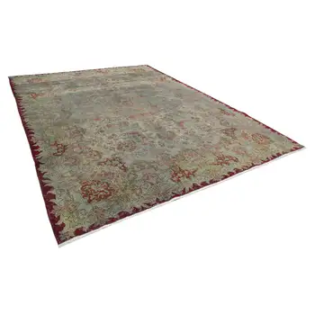 

285x395 Cm Red Handmade Overdyed Large Area Rug-9x13 Ft