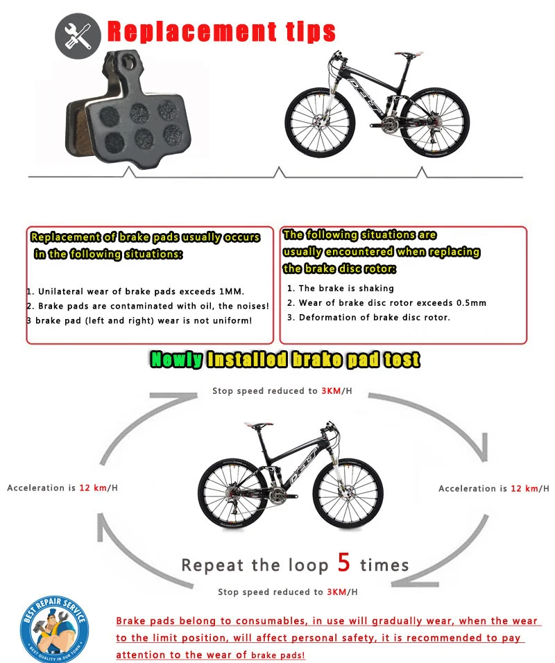 4 пары полуметаллических велосипедных дисковых тормозных колодок для SHIMANO SRAM AVID