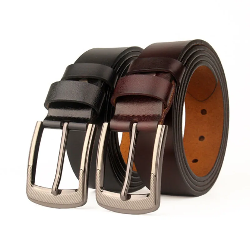 Large Size Men's Genuine Leather 160 170cm Long Pin Buckle Belts for Man Casual Designer Belts Men High Quality Cowskin Belt