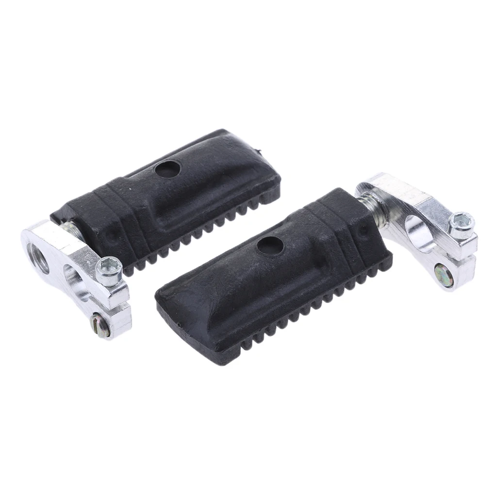 2x Iron Motorcycle Front Foot Pedals Footrests For 47cc/49cc Mini Pocket Dirt Bikes