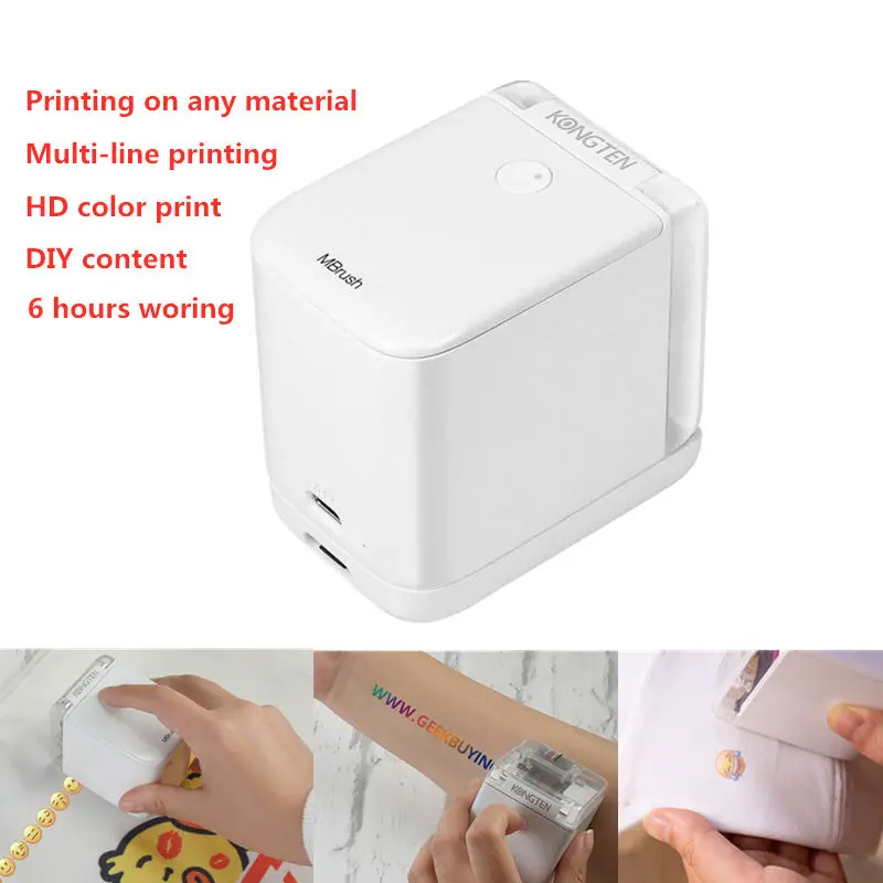 

Color Mini Handheld Printer Portable Mobile Inkjet Printer WIFI USB for ios Android Tattoo Logo Wireless Bluetooth A4 Printer