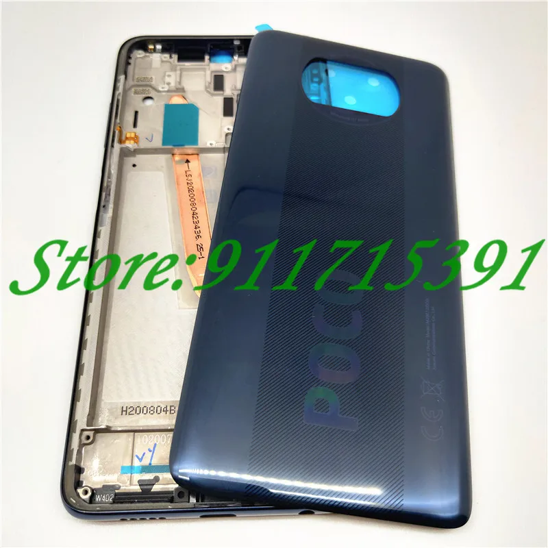 Оригинальный Полный Корпус для Xiaomi Poco X3 NFC средняя рамка Корпуса + Крышка