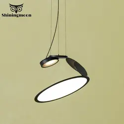 Современный светодиодный подвесной светильник для гостиной, скандинавский креативный промышленный черный домашний декор, подвесная