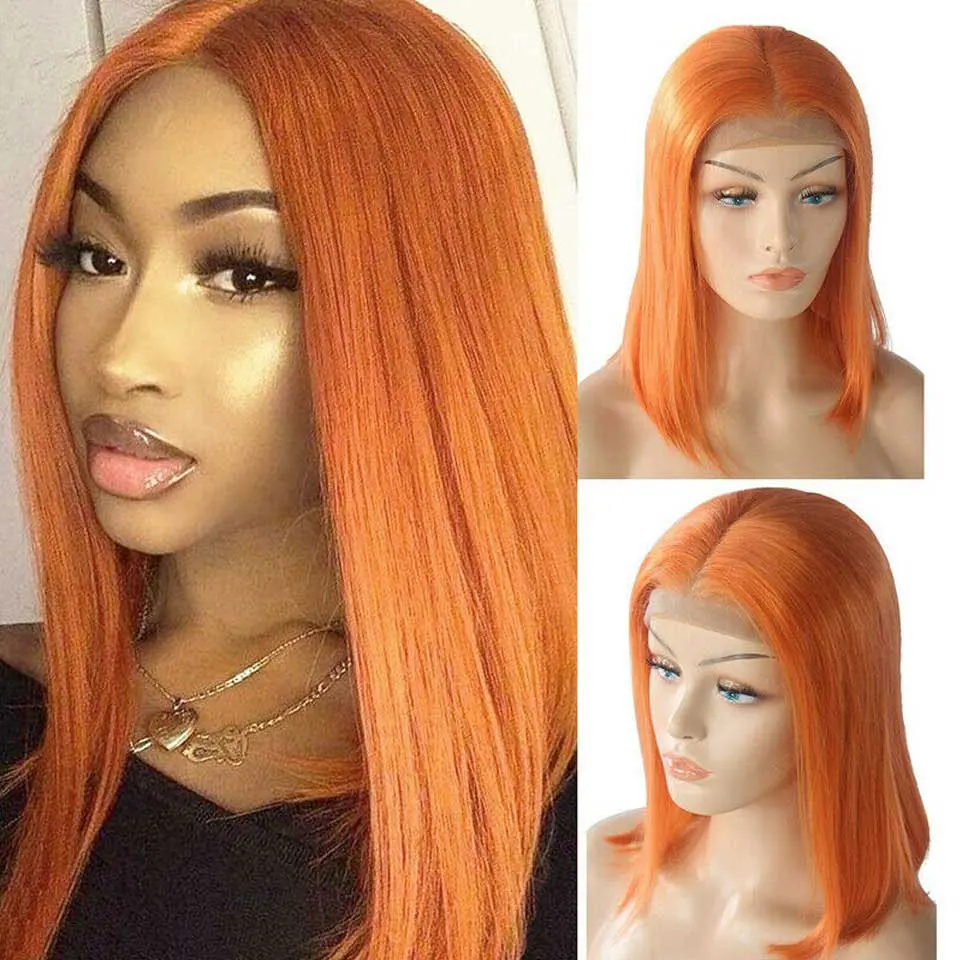 

Colored 350 Bob Wigs Lace Frontal Wig Straight Short Glueless Lace Front Human Hair Wigs Remy Brazilian Wigs For Black Women