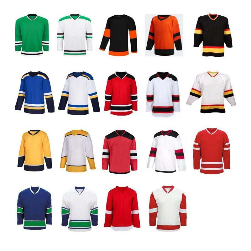 Пустой Хоккей Джерси выполненный по индивидуальному заказу для детей и взрослых размеры футболка с длинным рукавом