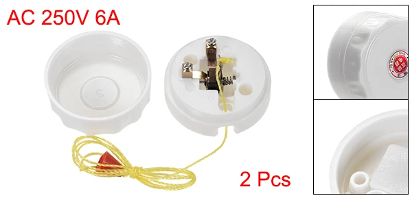 Type B 2 Pack Uxcell потолочный вентилятор-светильник переключатель шнуровой выключатель AC 250V 6A ВКЛ-ВЫКЛ молочно-белого цвета, 2 шт - Цвет: Type B 2 Pack