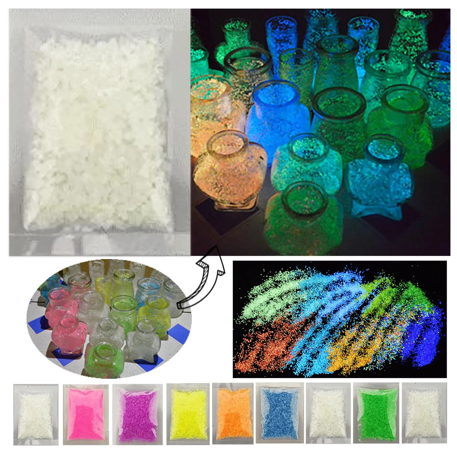 Luminous Glow In The Dark Gravels Garden Yard Decorative Sands 10g Fluorescent Stones for Garden Holiday Party Wish Bottle