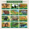 Kids Animal Jungle Zoo Models Play Mat Panda Lion Tiger Giraffe Collection Cloth Map Figure Set Simulation Toy For Children Gift 3