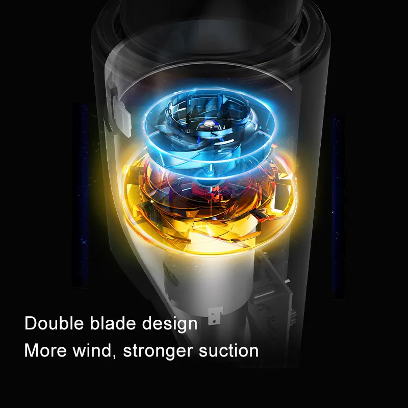 US $14.40 Car Mini Vacuum Cleaner HandHeld Portable Wireless Rechargeable 10000Pa BuiltIn Double Fan Motor Car Vacuum Cleaner For Home