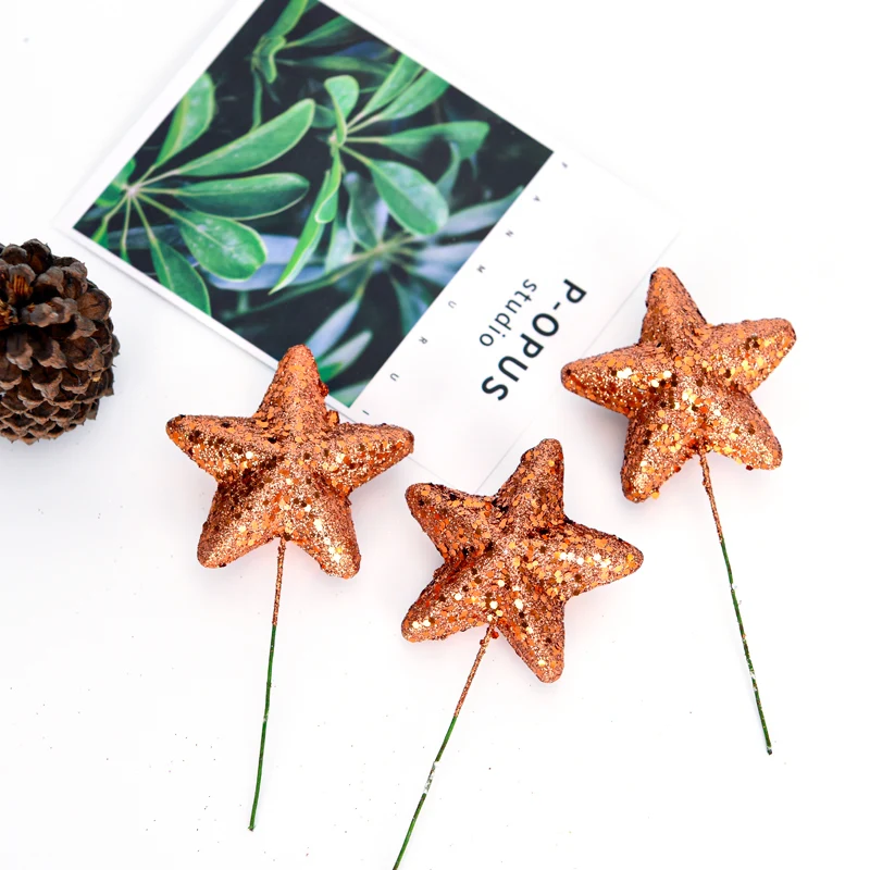 Fleur de noël époussetage, litchi, décoration d'arbre de noël, pendentif, bibelots, simulation