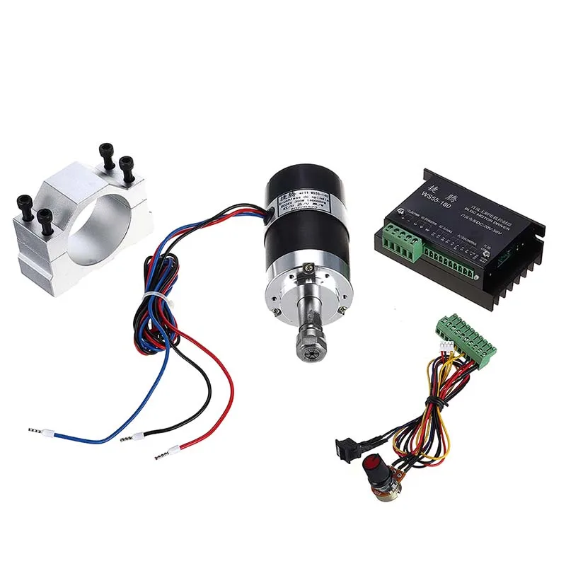 US $52.21 DANIU AC110220V WS55140 300W Brushless Spindle Motor Clamp Power Supply Driver Controller ER11 Chuck for CNC Engraving Machine