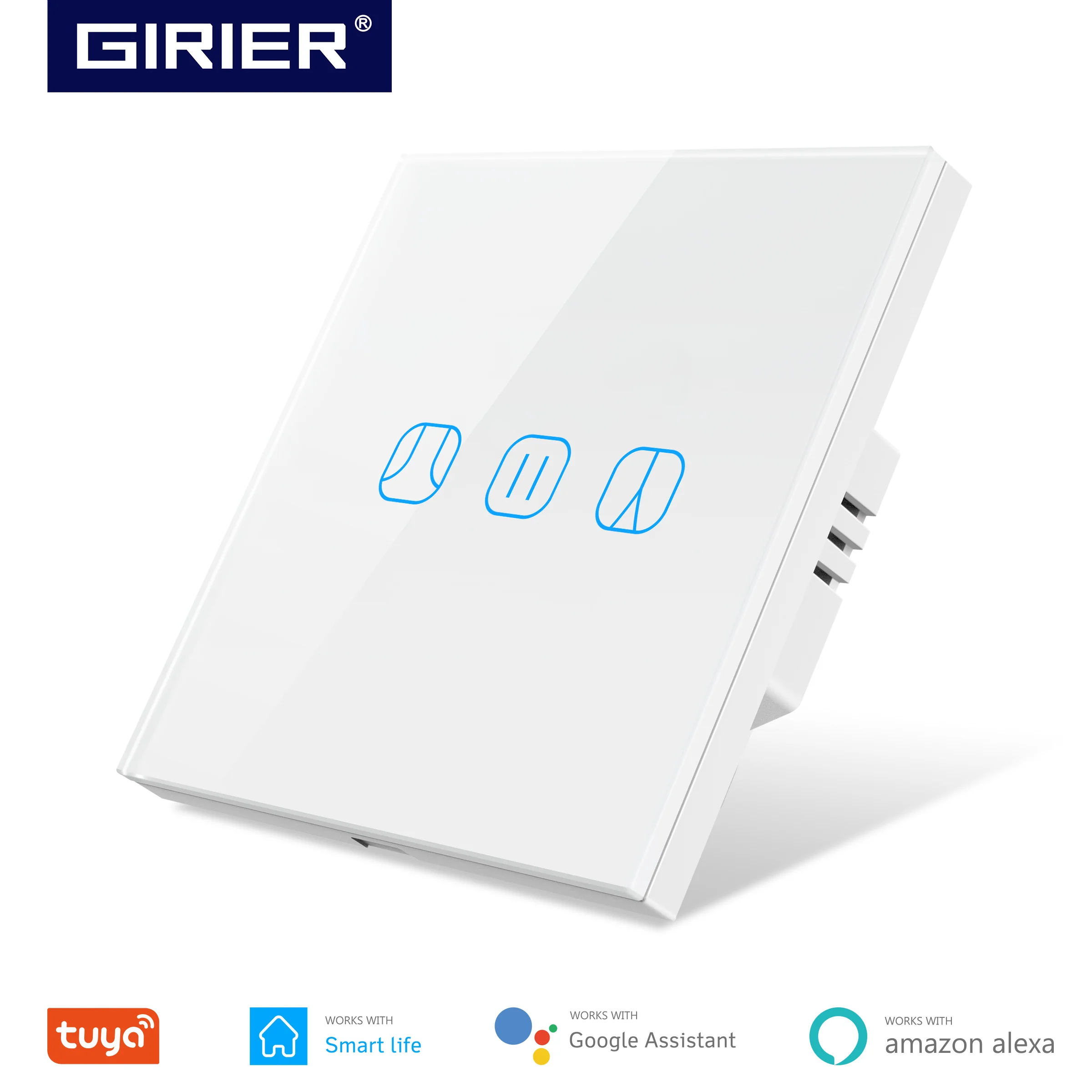 Tuya Smart Wifi сенсорный занавес жалюзи переключатель затвора ЕС 100 240 В работает с Alexa