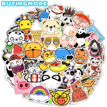 

100 PCS Cartoon Sticker Mixed Cute Anime Animals Funny Children Waterproof Stickers to DIY Laptop Guitar Skateboard Suitcase Car