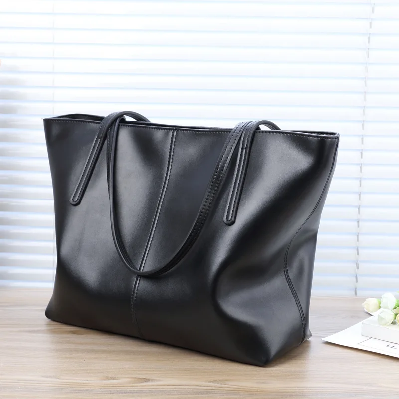 

Bag Woman 2019 Single Shoulder Cowhide Woman Package Concise Capacity Genuine Leather Woman Package