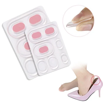 

6pcs/sheet Silicone Gel Soft Cushion Insoles For High Heel Shoes Gel Pads Metatarsal Support Insert Pad