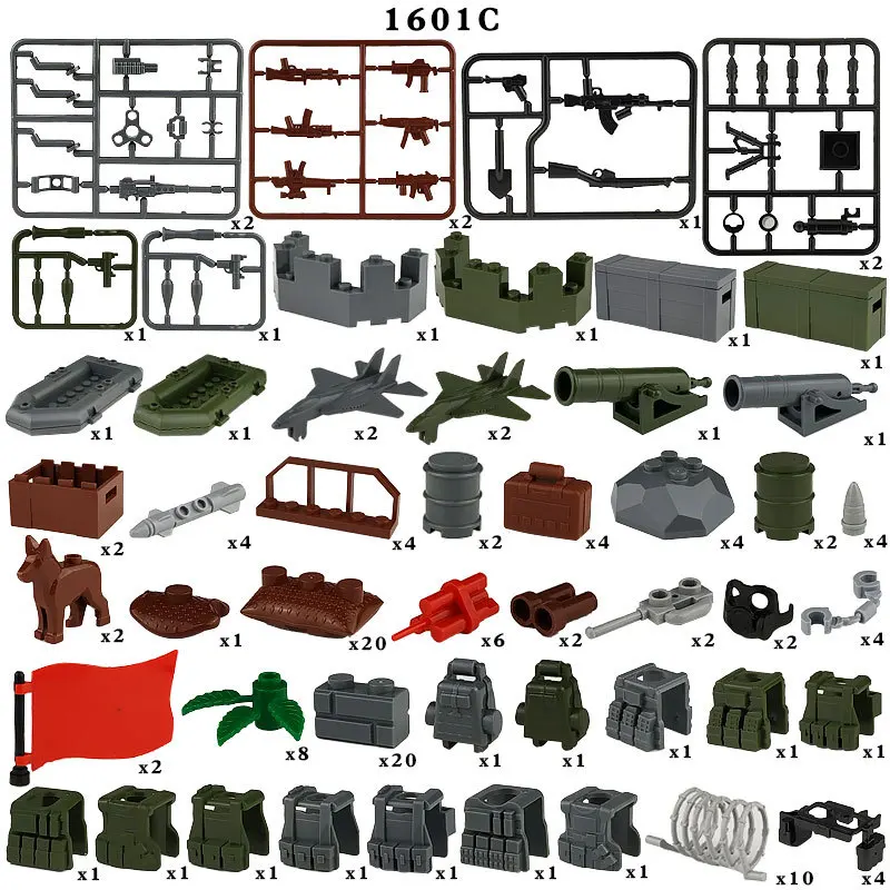 

Military Weapon Box Model Soldier Gun Weapon Accessories Blocks Compatible Legoing Toy Children Model Gift For Kids