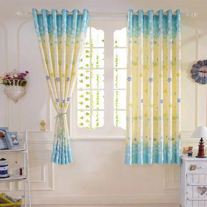 

Curtains finished simple modern short curtain floating window living room bedroom balcony semi-shaded cloth North European study
