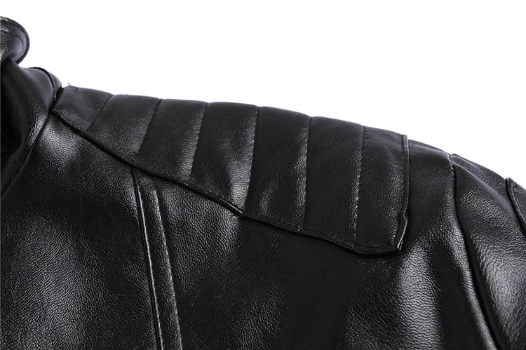 Мужские черные кожаные куртки, мужские пальто, 5XL, модные, двойные, на пуговицах, с черепами, мотоциклетная, искусственная кожа, верхняя одежда, мужская куртка, брендовая одежда