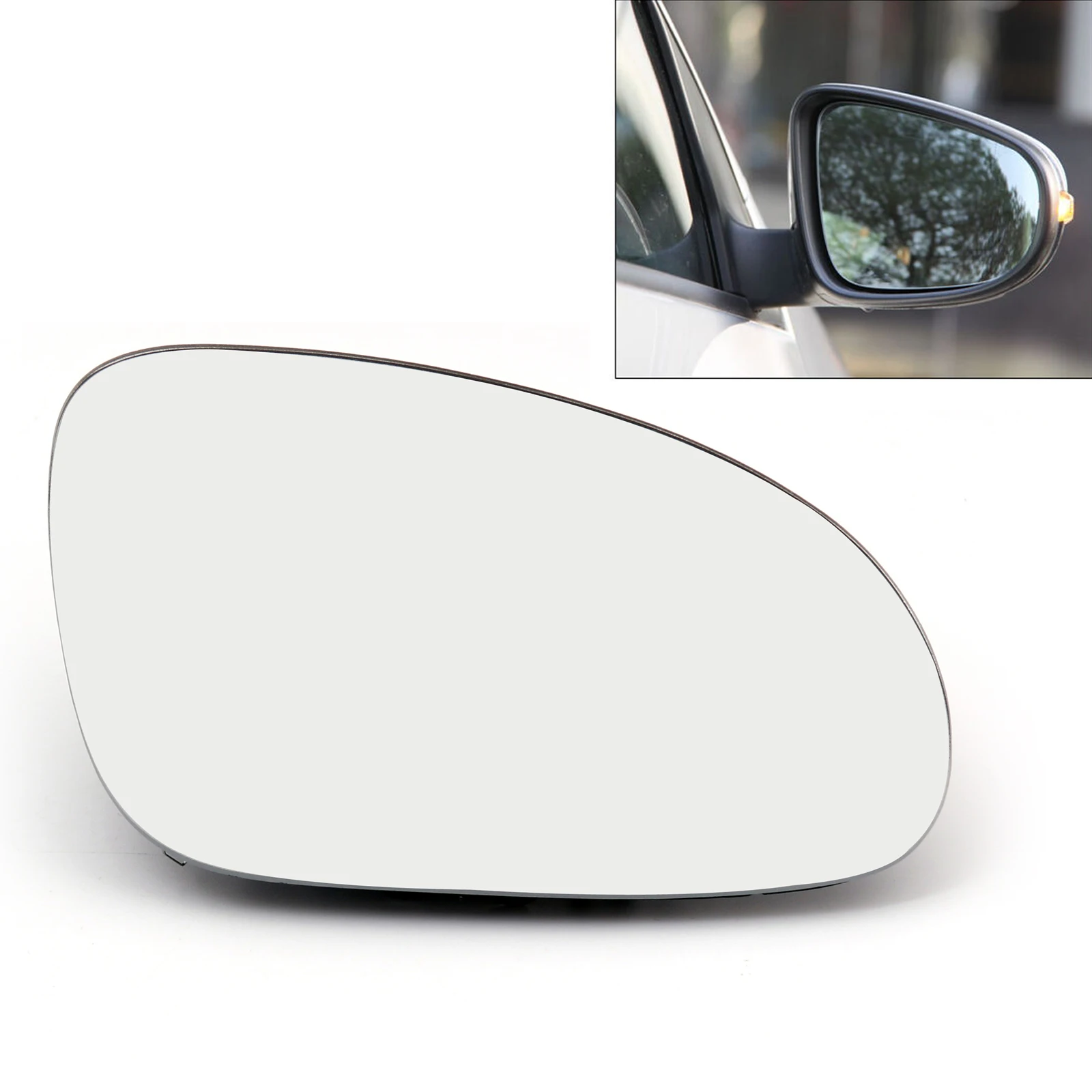 

Artudatech Car Door Mirror Right Side Glass Heated W/Holder Fit For Golf GTI Jetta MK5 Passat B6