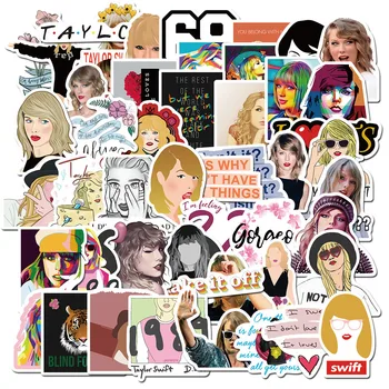 

50PCS Singer Taylor Alison Swift Stickers Decal Vinyl For DIY Stationery Scrapbooking Guitar Laptop PS4 Skateboard Stickers