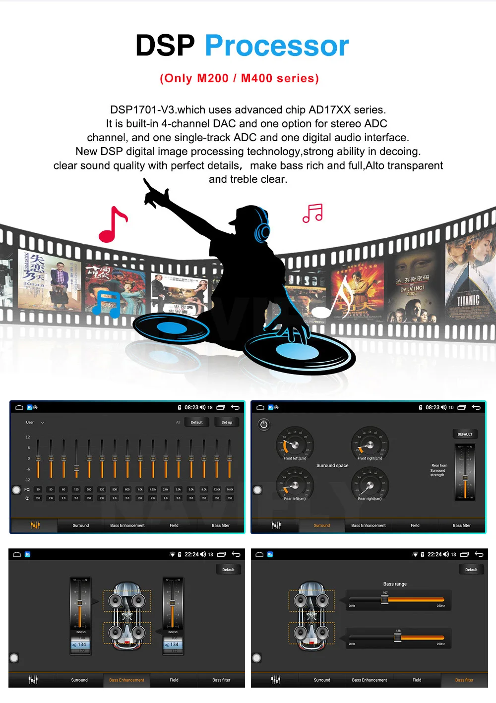 Бесплатная доставка! Автомобильный мультимедийный плеер Android 10 IPS DSP 4G LTE 4 + 64G