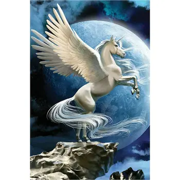 

5d Diy Diamond Painting Pegasus Full Drill Square Round Diamond Embroidery rhinestones mosaic unicorn Home Decor Accessories
