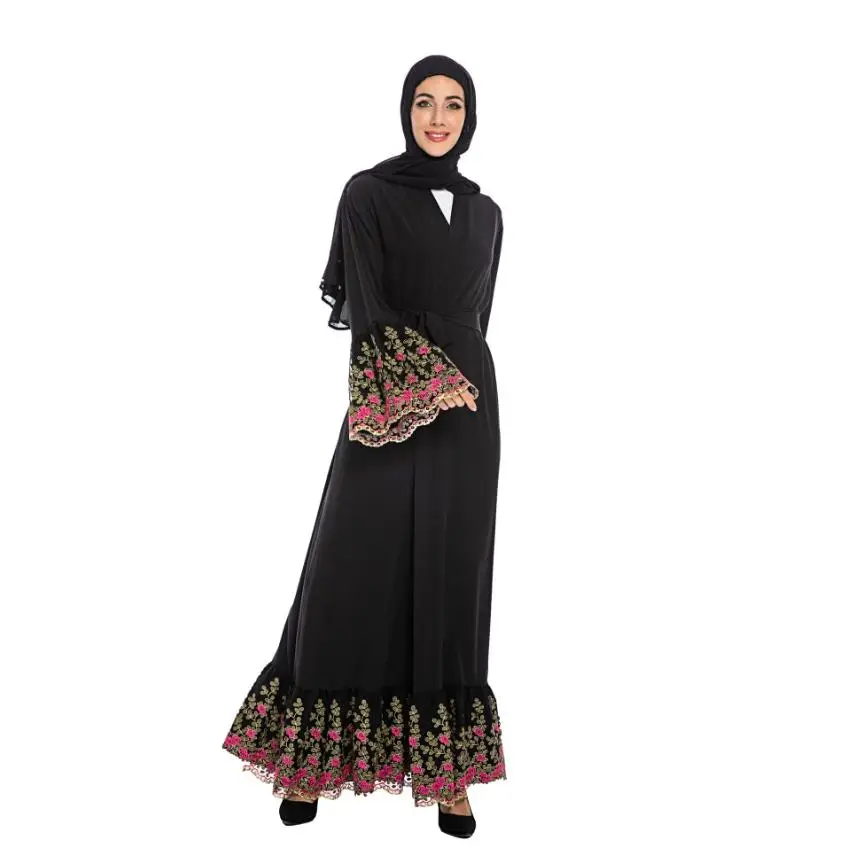 Рамадан кимоно Abaya Дубайский хиджаб мусульманское платье Женский Caftan турецкая
