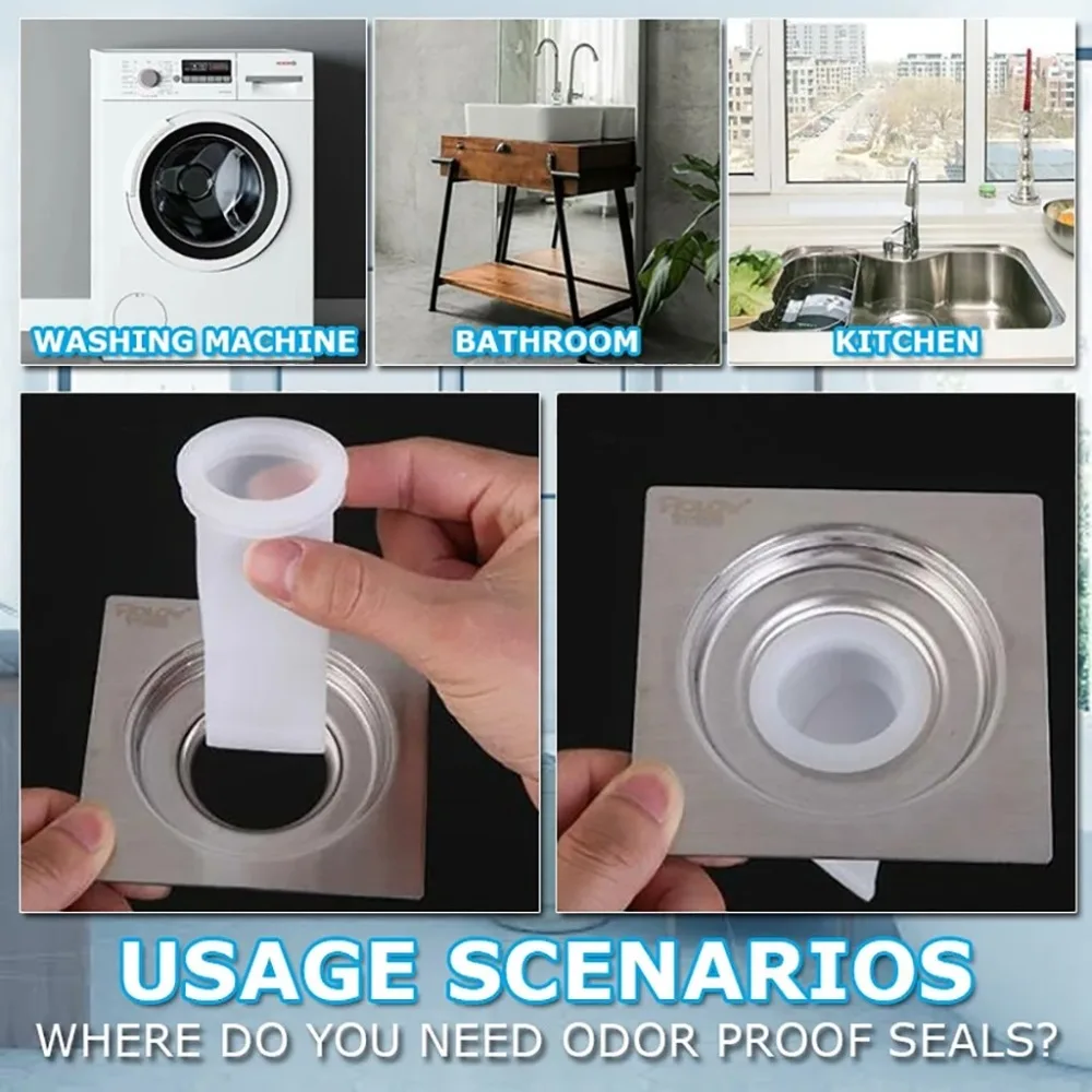 Multifunctional sewer deodorant sealing plug bathroom plug trap water filter sewer deodorant sealing plug 30J8 (5)