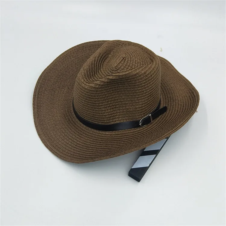 Летняя пляжная шляпа, модная кепка большого размера, новая стильная Складная мужская соломенная шляпа, мужская шляпа
