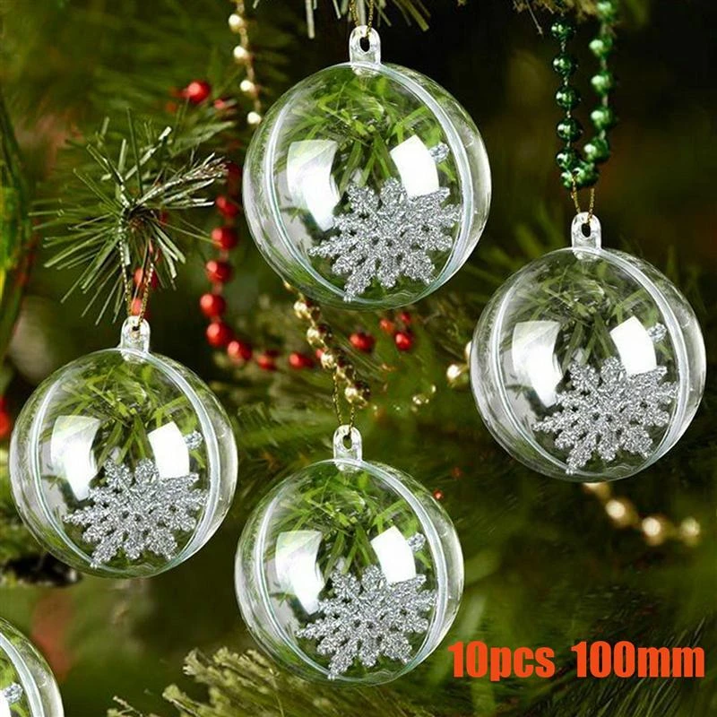 Clear Fillable Hanging Balls Round Hollow Ball Transparent Diy Party