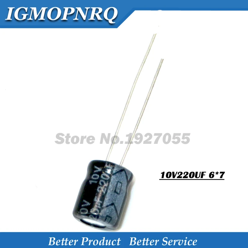

50PCS 10V220UF 6*7mm 220UF 10V 6*7 Aluminum electrolytic capacitor new