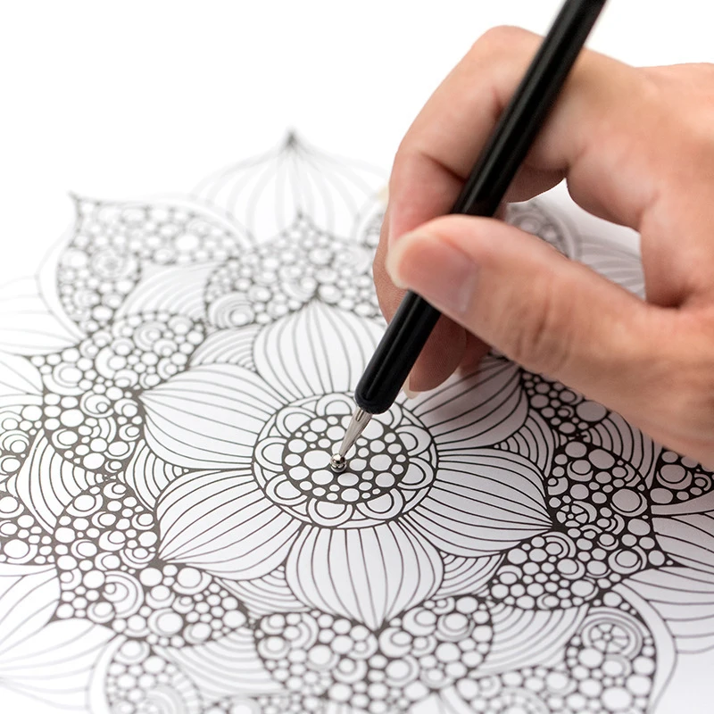 Dotting Tools Set Nail Art Embossing Stylus Painting Rocks Mandalas Art Dot Tools 2 Way Dotting Pen Tool 5pcs mandala dotting tools