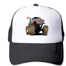 Сетчатая Бейсболка унисекс, Регулируемая Кепка в стиле грузовика, Monster Truck Fired, черный, один размер