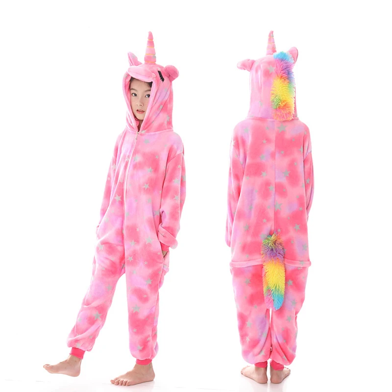Halloween Children kigurumi Anime Kids Costumes Cosplay Cartoon Animal Sleepwear Unicorn Winter Warm Hooded Halloween Children kigurumi Anime Kids Costumes Cosplay Cartoon Animal Sleepwear Unicorn Winter Warm Hooded