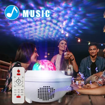 

LED Laser Projector Light Children Bedroom Star Night Lamp Bluetooth Music Player Remote Control Disco Stage Lamp