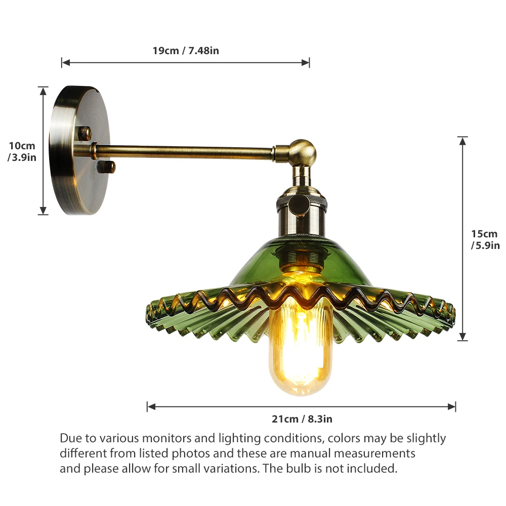 Стеклянный настенный светильник, домашний Ночной светильник, настенный светильник в спальню Эдисона, старинная бронзовая Ретро лампа, креативный современный декоративный светильник