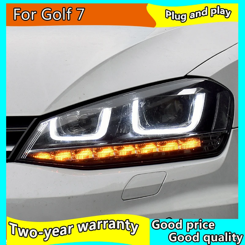 Автомобильный Стайлинг для VW Golf 7 фар Golf7 светодиодная фара GTI дизайн DRL Hid