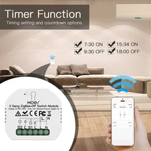 

Tuya ZigBee 3.0 Smart Light Switch Module Wireless Remote Control For Google,Supports 2 Way Control,Work With Alexa Google Home