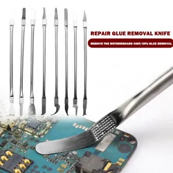2022novo 8 in1 kit de reparo do telefone lâminas desmontagem para reparar telefones celulares computador ic chip cpu nand metal removedor mão