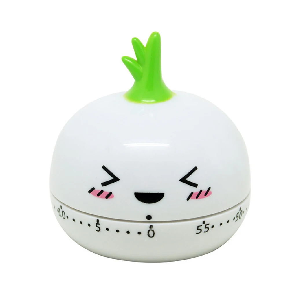 White Kitchen Mechanical Timer Tomato Cartoon Timer Creative and Lovely Reminder for Baking Cooking - Цвет: White