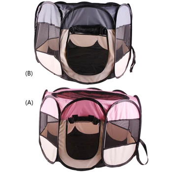 

Waterproof Pet Octagon Fence Portable Foldable Outdoor Small Medium Animal Splicing Color Folding Cat Dog Oxford Cloth Playpen