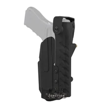 Funda de cintura derecha para Glock 17 19 Black, sistema táctico RTI, con DBAL-PL, SOC ligero, nivel II, retención
