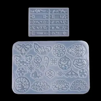 

2Pcs Ancient Earrings Hairpin Necklace Pendant Resin Mold Jewelry Making Tools 83XF