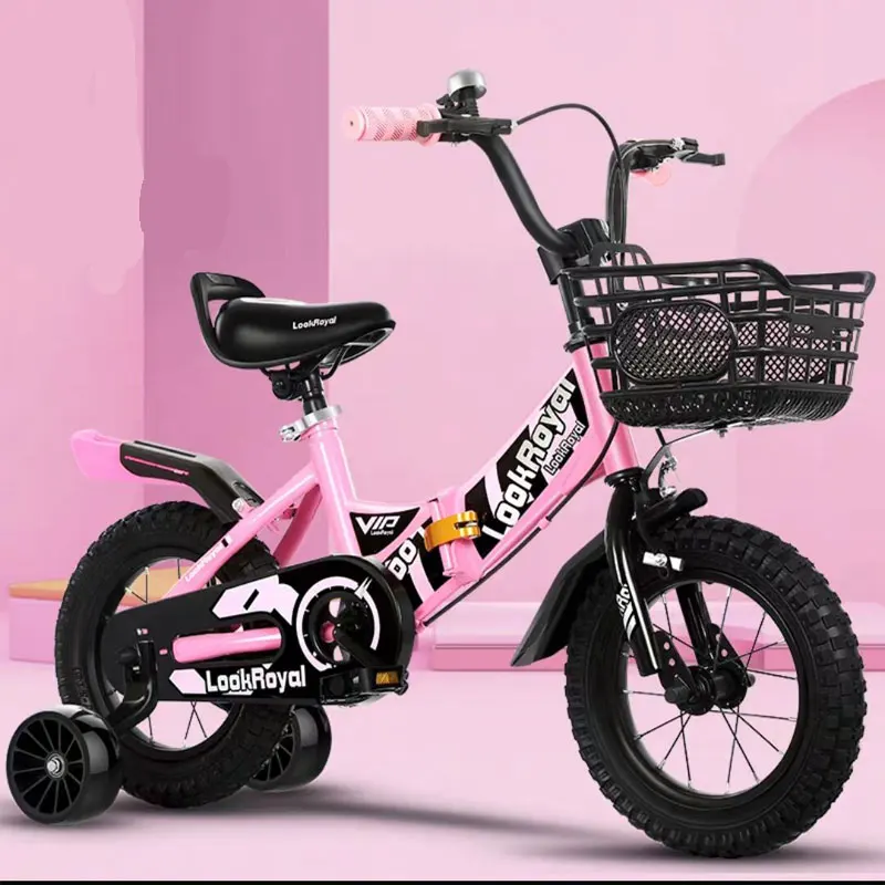 Sports 16inch Pink Детский складной велосипед из высокоуглеродистой стали Рама внедорожное запасное колесо корзина для защиты окружающей среды мягкое заднее сиденье - Цвет: Sports 16inch Pink