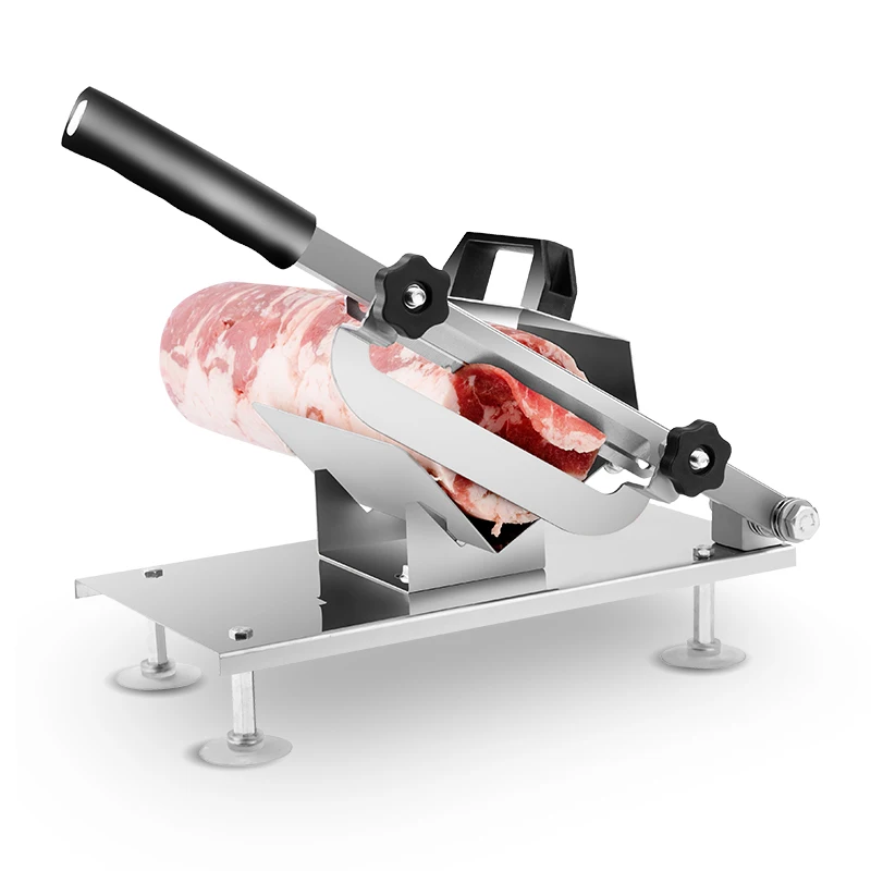 

Household Lamb Meat Cutting Machine Double-edged Blade Stainless Steel Frozen Meat Slicer Cutting Machine Automatic Send Meat