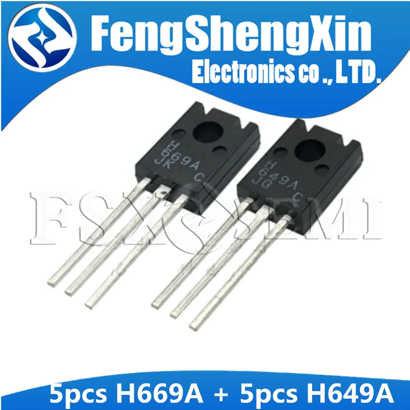 5 쌍 (5pcs H669A + 5pcs H649A ) TO 126F 669A 649A TO126 트랜지스터|반도체 집적회로 ...