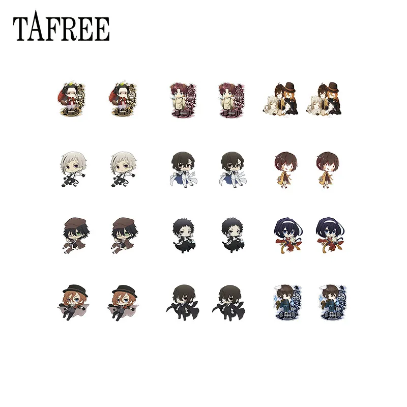 Tafreeかわいい女の子スタイル耳クリップイヤリングbungo野良犬アクリルイヤリング新ファッションアニメアイコン遥フィギュアジュエリーc1547 Clip Earrings Aliexpress