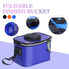 Прочные прогулочные походные рыболовные сумки, складное ведро для воды, для пеших прогулок на открытом воздухе, EVA, свежее рыболовное ведро для путешествий, складное